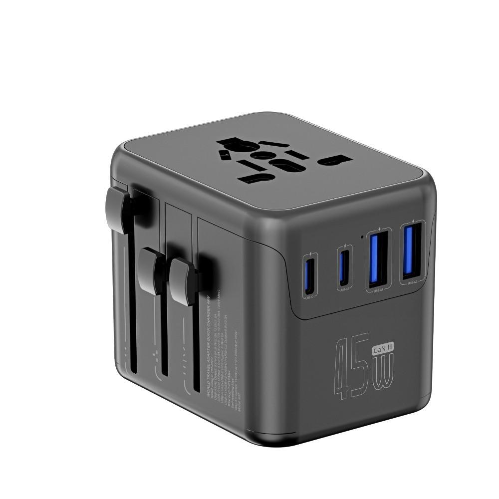 Compact Universal Travel Adapter High Speed Multi-Port Charging Station Worldwide Travel