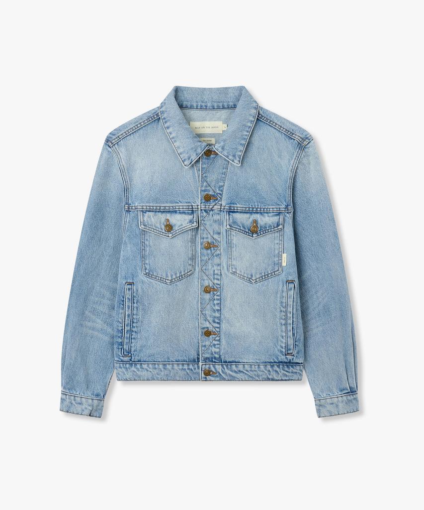 Man On The Boon Trucker Denim Jacket_Blue 4716109024