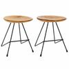 VidaXL Stools 2 Pcs Solid Teak Wood