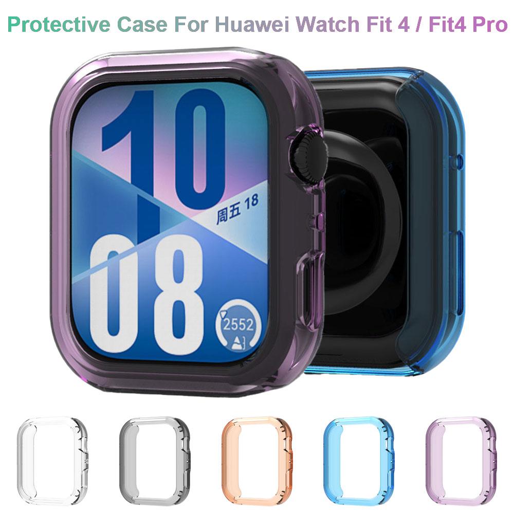 Protective Case Cover For Huawei Watch Fit 4 / Fit4 Pro Soft Silicone Tpu SmartWatch Shockproof Protector Shell 7