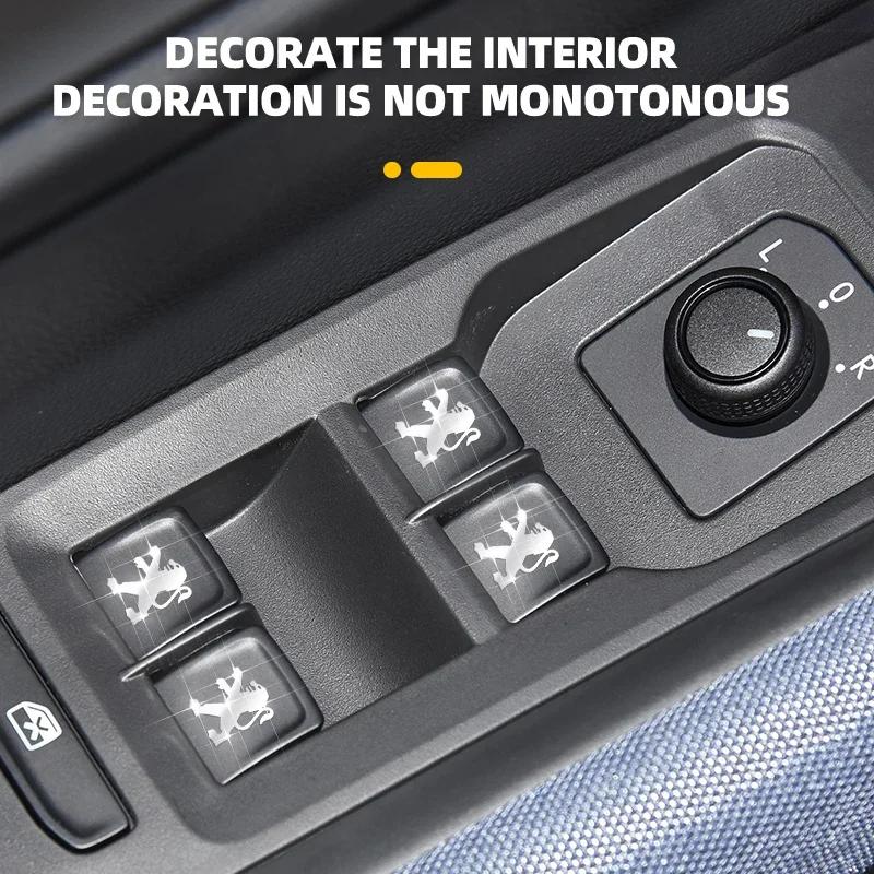 Car Sticker Car Metal Emblem Car Interior Dekoration Stickers Badges Auto Styling For Peugeot 206 307 308 3008 207 208 407 508 2