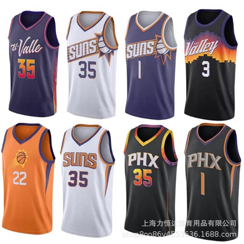 Basketball Jerseys - Suns Booker 1 Durant 35 Timberwolves Edwards 5 Breathable Sports Shirts
