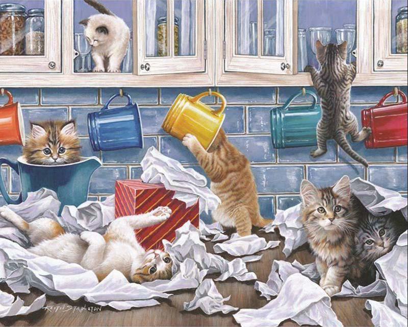 5D DIY Алмазная картина Единороги и женщины Пейзаж Луна Полная площадь/круглая Алмазная вышивка Собака Животные Стразы Мозаика Декор для дома