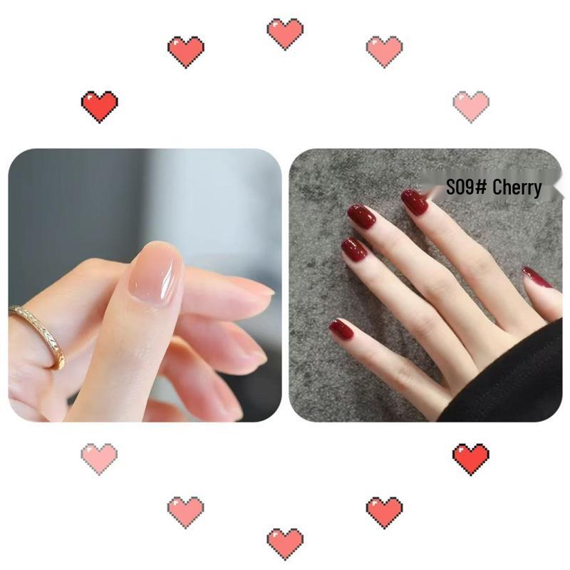 Снимаемый без запаха лак для ногтей на водной основе - Быстросохнущий, Не требует сушки в лампе, Ледяной прозрачный сплошной нюдовый цвет для студентов