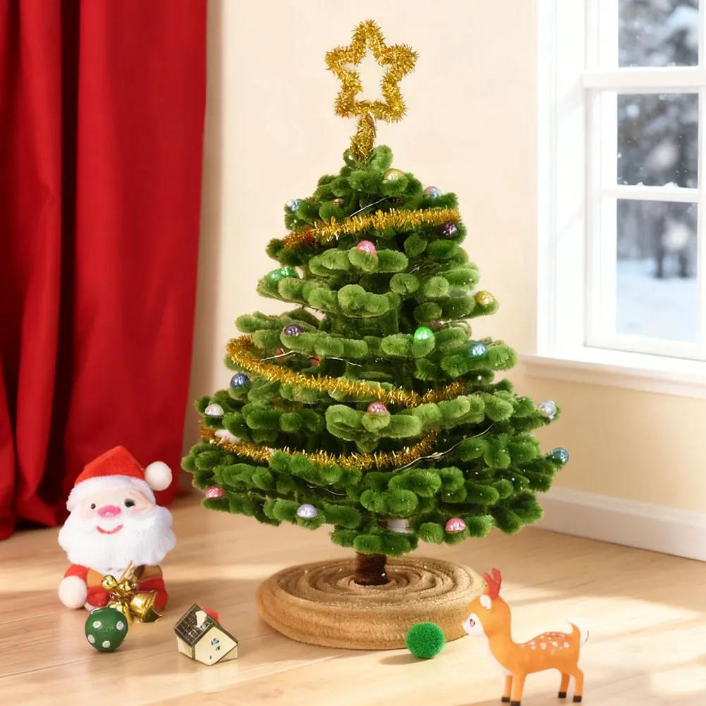 Home Office Party & Wedding Decor Supplies 1Set Creative Twist Stick Christmas Tree DIY Kit Table Ornament Decoration