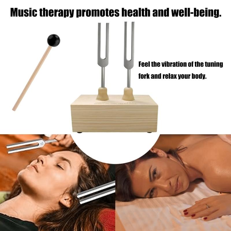 Металлические камертоны для йоги 432 Гц 528 Гц, вибрационные камертоны, сменная деревянная резонансная коробка, звуковой инструмент для звукового исцеления