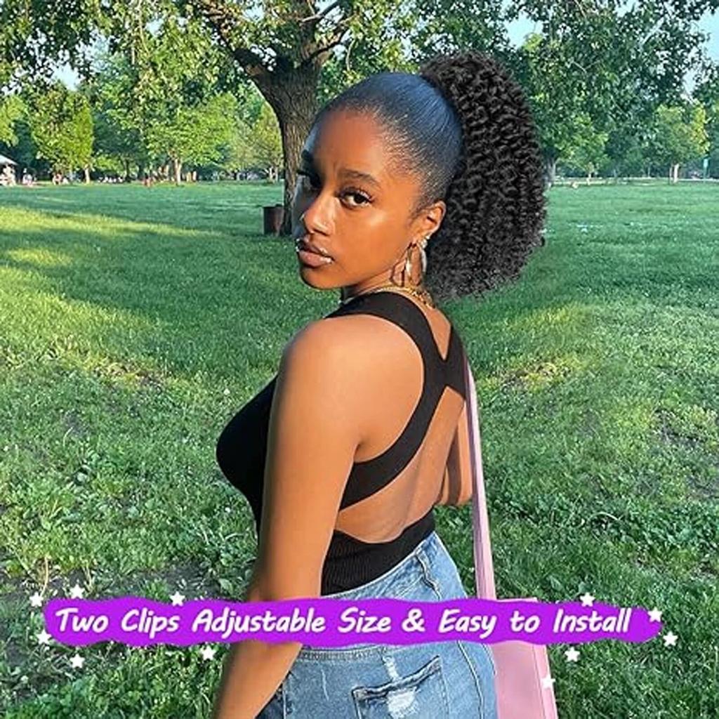 1 упаковка, удлинитель на шнурке, 12 дюймов, короткий черный, афро, вьющийся, с двумя зажимами, удлинитель для чернокожих женщин, Хэллоуин