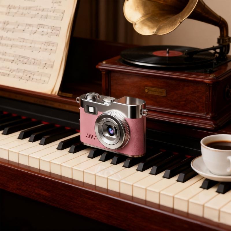 Retro Design Mini Digital Camera 1080P Video Recording Supports 16GB 32GB Card