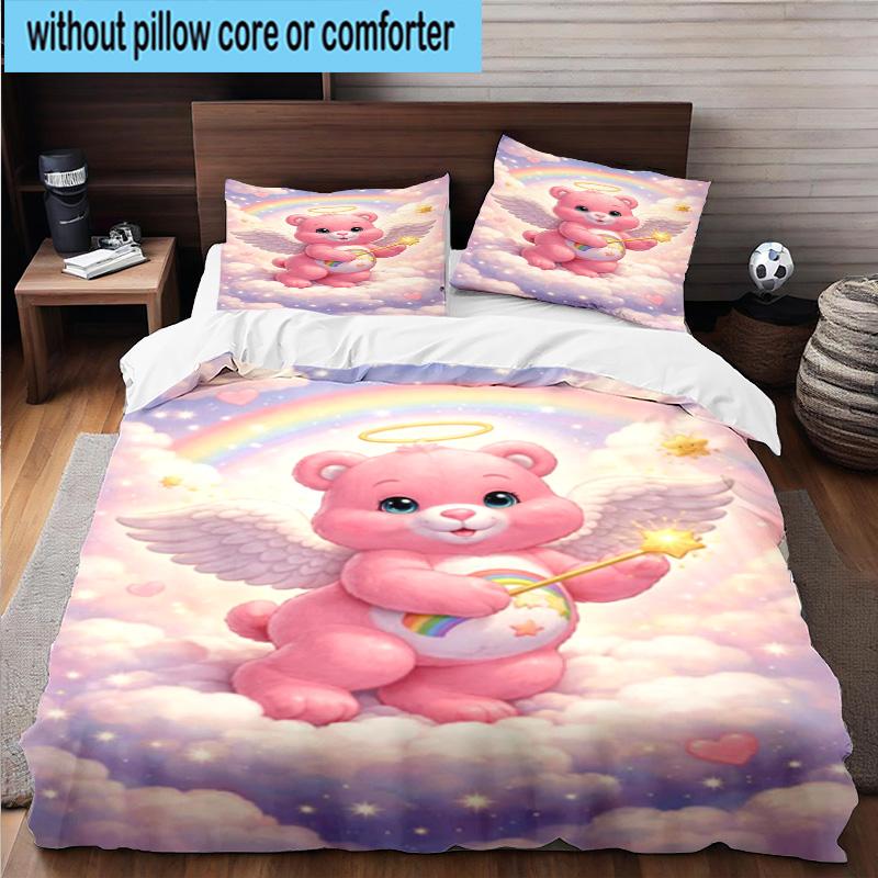 3PCS Love Bears Cozy Night 3pcs Bedding,Including 3PCS Duvet Cover And 2pcs Pillowcases Perfect for Christmas,Ideal for Bedroom, Dormitory