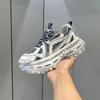 2025 новые мужские туфли летние дышащие сетчатые папы спортивные кроссовки для отдыха на платформе для бега с шинами молодежные кроссовки tide