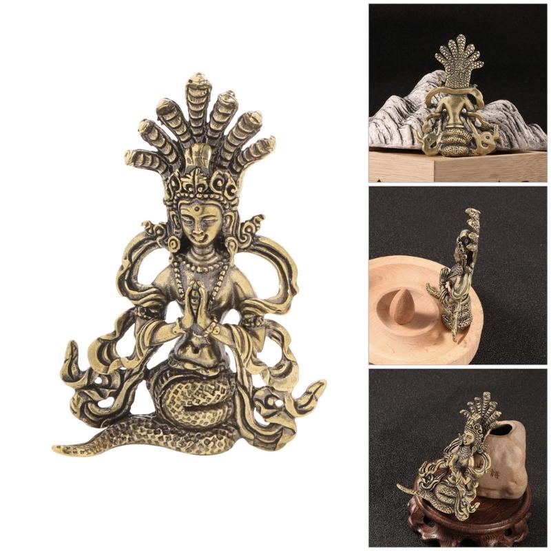 Metal Buddhas Statues for Meditations Decors,Buddhas Statues Figurines Spiritual Decors Table Centrepieces Nuwa Statue