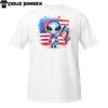 Patriotic Alien USA Flag T-Shirt | Funny Fourth of July Red White Blue Space Tee