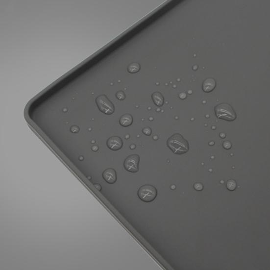 Водонепроницаемый коврик для корма для домашних животных, большой силиконовый коврик для миски для домашних животных с приподнятыми краями