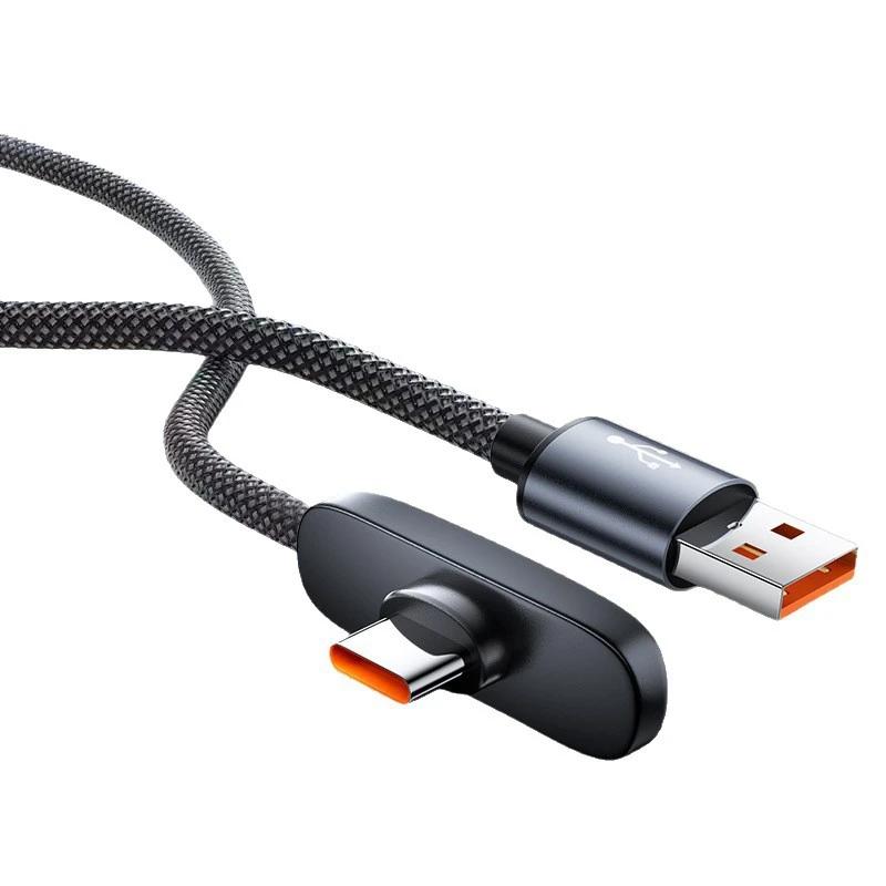 111 Вт Кабель USB Type C 11 А Кабели быстрой зарядки 90° Угловой Портативный Прямоугольный Линия передачи данных для Samsung Xiaomi Huawei Google Ноутбука