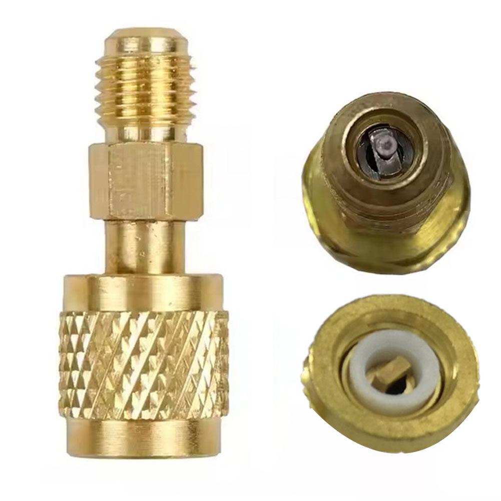 Адаптер ДЛЯ М 5/16 Х F 1/4 SAE Быстроразъемные муфты кондиционера Для хладагента R32 R410a Заправка кондиционера Дропшиппинг