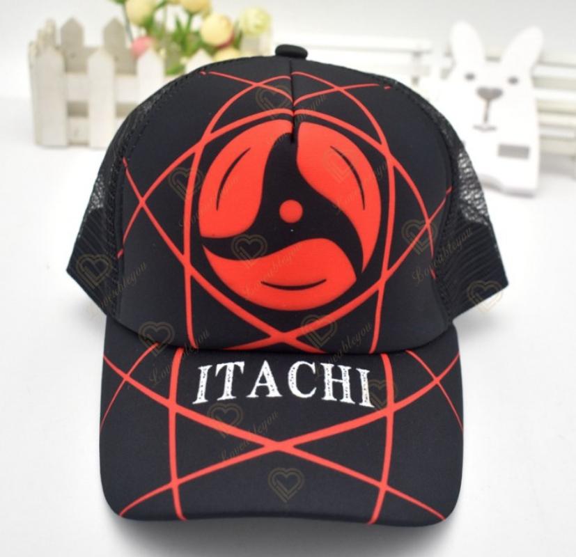Naruto Mascot Anime Toys Naruto Uchiha Family Red Cloud Cartoon Emblem Hat Embroidered Cotton Baseball Cap Fashion Hat Gifts