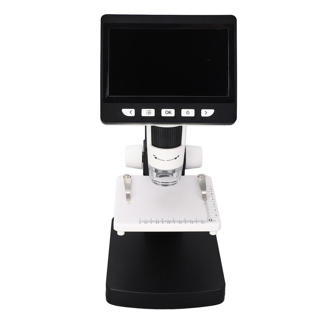 Digital Microscope with 4.3 Inch IPS Screen 50 to 1000X 2MP 1080P Electronic Magnifier Camera with 8 LED Lights for