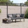 VidaXL Garden Lounge Set 2 Pcs with Cushions Black Aluminium, Garden Sofa Set, Patio Sofa Set, 3283684