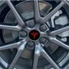 4pcs 56mm Car Wheel Center Hub Decorative Caps for Tesla Model 3 Y S X Badge Wheel Lug Nut Protective Cover