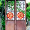 Hot Stamping Vietnamese New Year Window Sticker 3D Couplets Household Door Sticker  Shopping Mall