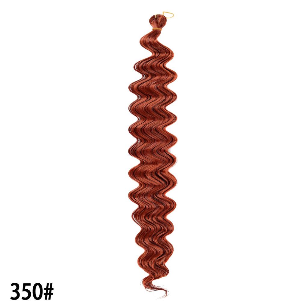 Crochet Hair 30inch 150g Boho Curly Wavy Braiding Hair Deep Water Ocean Wave Black Synthetic Bohemian Braids For Women Girls