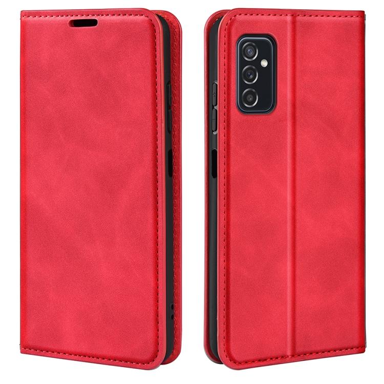 Для Samsung Galaxy M52 5G кожаный чехол в стиле ретро с магнитной присоской, держателем, отделениями для карт и кошельком(черный)
