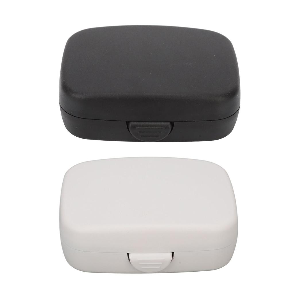 Hearing Aids Case Large Capacity Portable Quadrate Black Hearing Aids Storage Box for Home Outdoor T