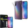 Силиконовый гелевый чехол - VCOMP - Mi 9 SE - Ультратонкий - Прозрачный - 2 пленки из закаленного стекла