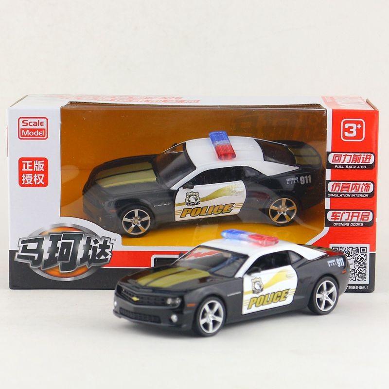 Car Alloy Model Camaro Bumblebee Police Car Toy For Kids Collectors