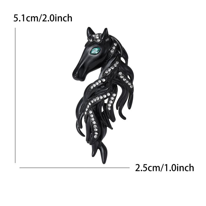 Роскошные Универсальные Броши в виде Лошадиной Головы для Женщин, Значки с Животными, Повседневные Аксессуары для Вечеринок и Встреч с Друзьями, Ювелирные Изделия в Подарок