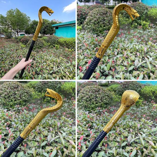 Halloween Snake Staff Egyptian Walking Stick Cane Halloween Party Pimp Cane Prop for Dress Up Cosplay Costume