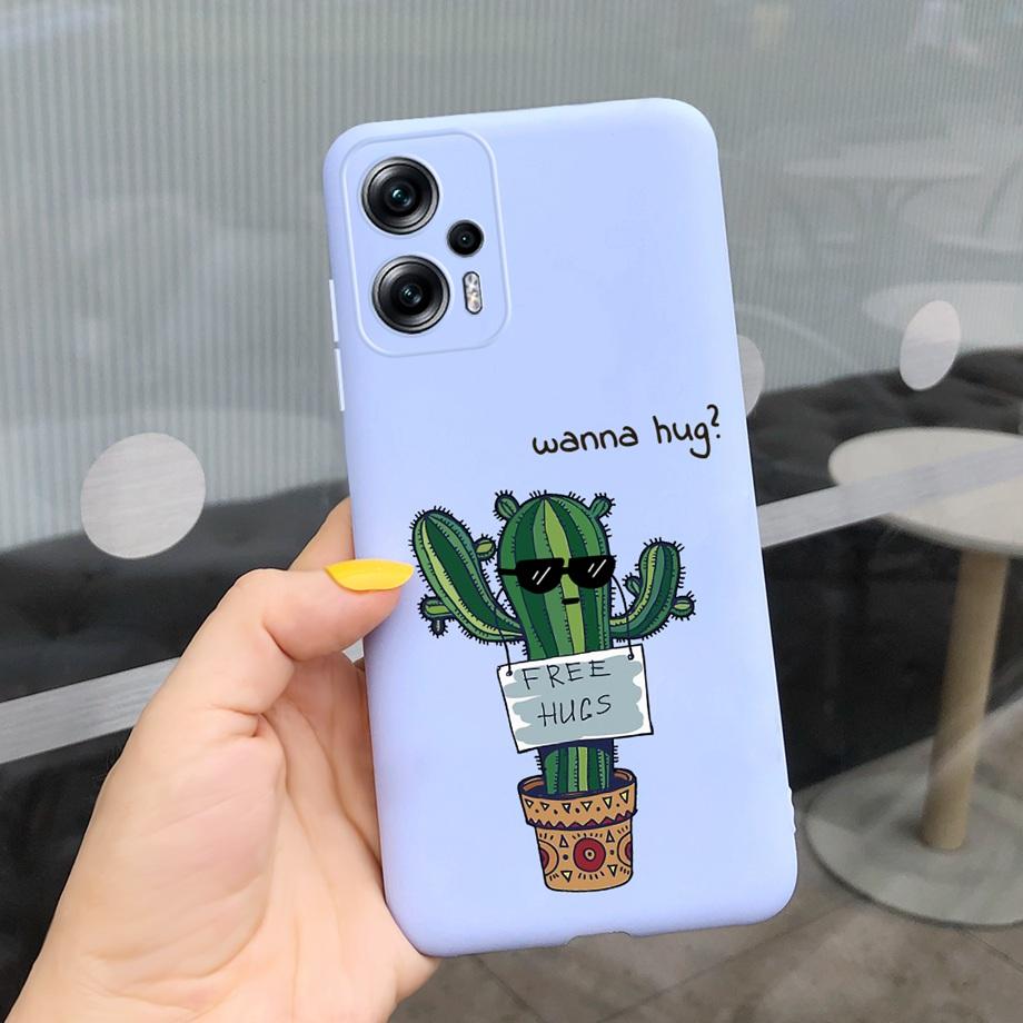 Для Xiaomi Poco X4 GT Чехол Накладка на телефон Милый Астронавт Кактус Мультяшный Рисунок Чехлы Для Xiomi Poco X4 POCOX4 GT 5G Мягкий ТПУ Фунда