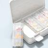 Weekly Pill Organizer 24 Compartments 3 Times One Day Double Layer Clear Portable 7 Days Travel Capsule Tablet Storage Box Container