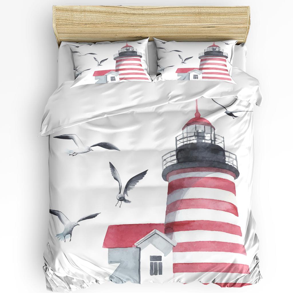 London Red Bus Building House 3pcs Bedding Set For Bedroom Double Bed Home Textile Duvet Cover Quilt Cover Pillowcase