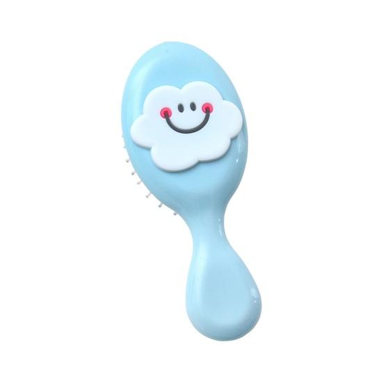 Мини-щетка для волос для девочек, мягкая щетина, массаж кожи головы, портативная расческа для распутывания волос с мультяшными овощами и животными, детские парикмахерские инструменты на день рождения