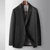Осенне-зимний легкий роскошный шерстяной деловой однотонный пиджак для людей среднего возраста и молодежи в стиле кэжуал Tide