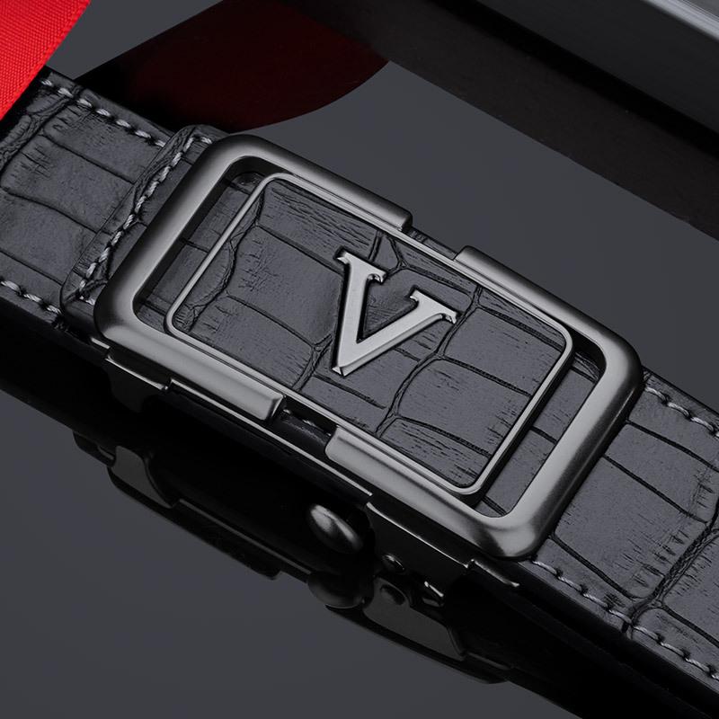 Emperor Paul Belt Men's Leather Inner Wear Automatic Buckle Trendy Crocodile Pattern Belt Casual Pant Belt