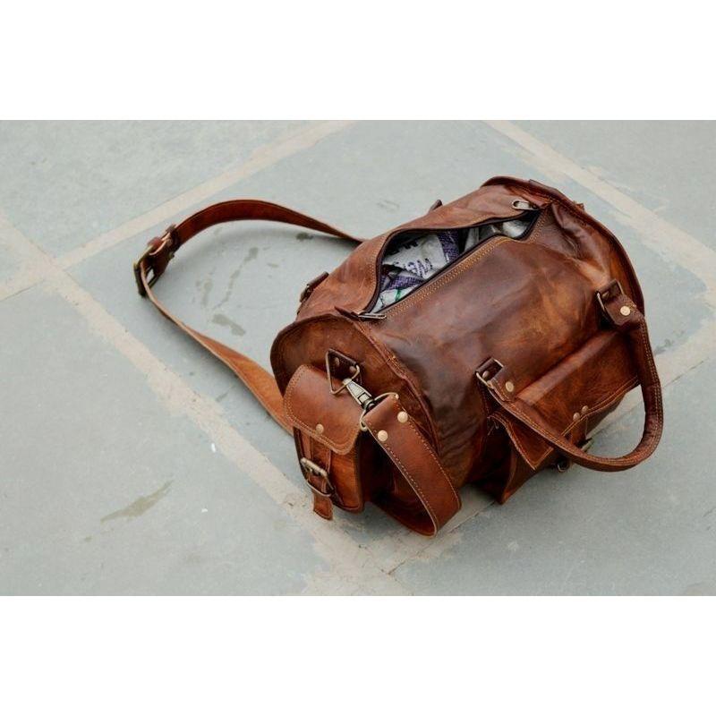 Кожаная дорожная сумка для мужчин, дорожная, спортивная, натуральная, для багажа, на ночь, винтажная, для выходных, мужская