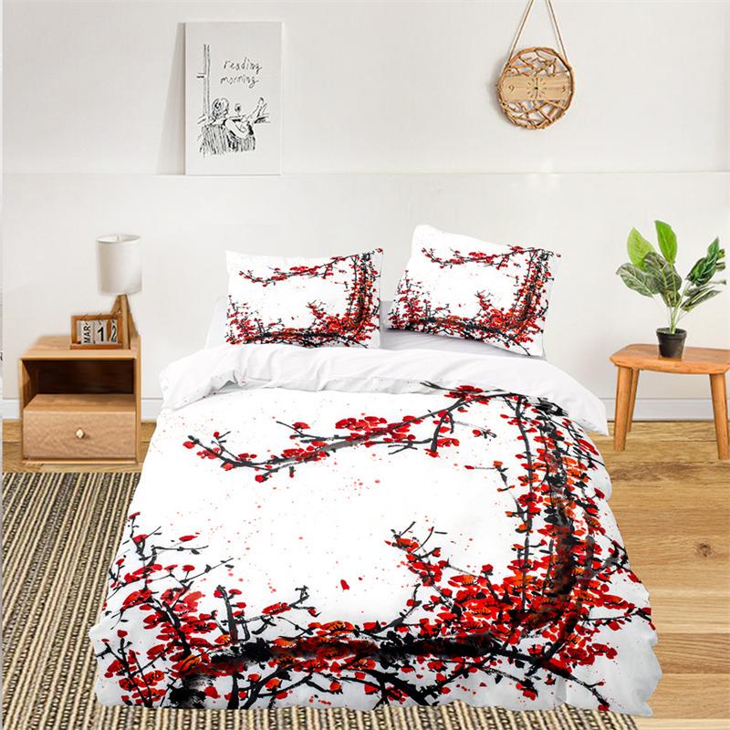 Мягкий цветочный комплект постельного белья для детей, девочек, взрослых, листьев, цветов, веток, пододеяльник, наволочки, декор для спальни