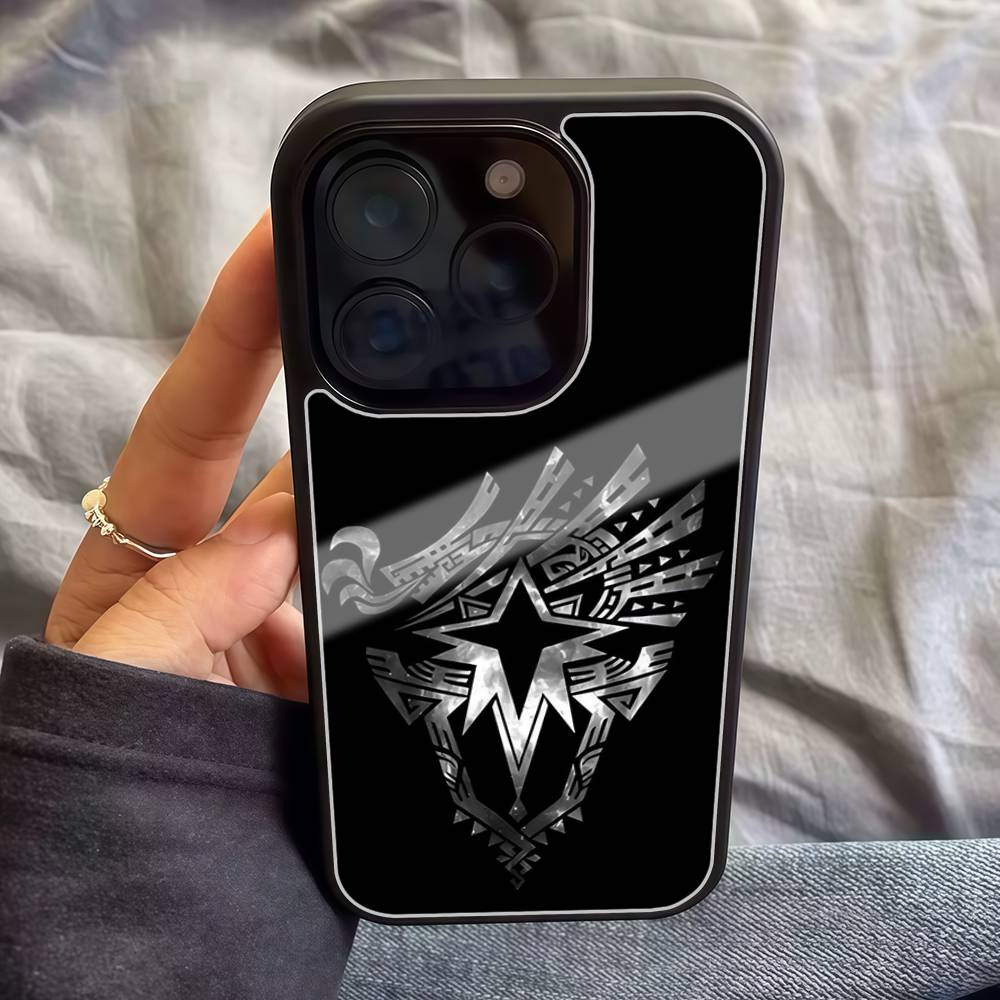 Игровой чехол для телефона M-Monster H-Hunter Pattern PC+TPU Для Iphone 17 Air 16 15 14 13 12 11Pro Max Жесткий пластик