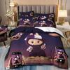 Cute Bubu Bedding 2/3 Piece Bedroom set,Children'sGift Teenagers Adulte Microfibre Double Bed Duvet Cover with Zip Room Decor