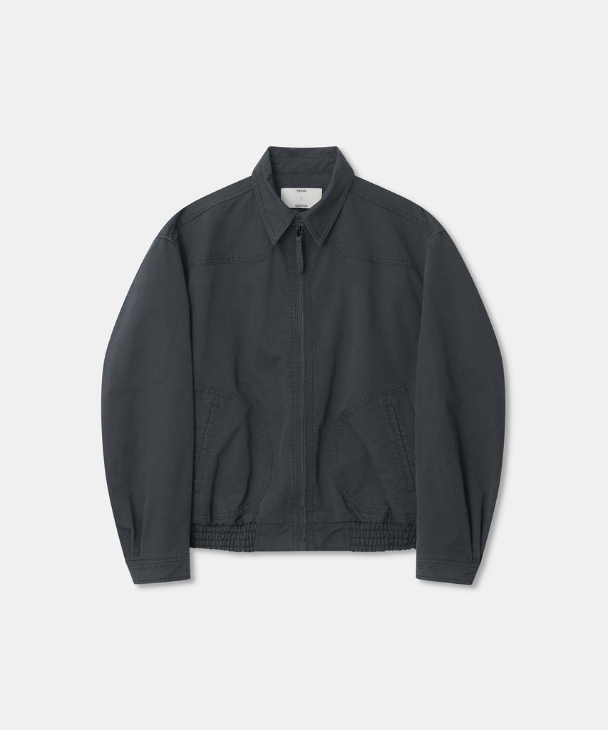 Theendquestion Zip-Up Blouson Jumper / Dark Gray