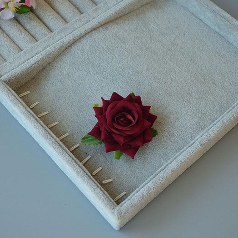 Винтажная красная роза заколка для волос сбоку для танцевальных выступлений