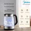 Midea Электрический чайник из высокоборосиликатного стекла, 1,7 л, штепсель CN (адаптер в комплекте)
