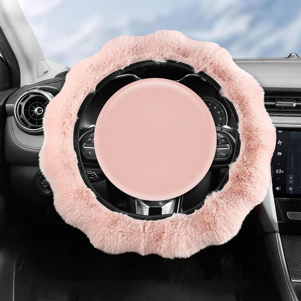 Plush Steering Wheel Cover Auto Interior Supplies Warm Car Steering Wheel Cover For Drivers Men Women Sedans Trucks SUVs RVs