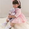 BZDOLL 60 см силиконовая кукла Bebe Reborn для маленьких девочек 24 дюйма реалистичная розовая игрушка принцессы с плюшевым мишкой прекрасный подарок на день рождения