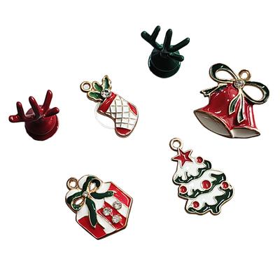 6 шт. пузырьковые слайды аксессуары рождественские блестящие цинковый сплав алмазные туфли DIY украшения детали