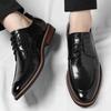 Men's Retro Leather Shoes Gentleman Elegant Minimalist Style Work or Office Business Dress Adult Suit Shoes New