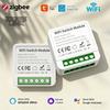 Миниатюрный умный WiFi-выключатель Tuya 16A с монитором мощности, 2-канальное реле с таймером, работает с Alexa, Google Home, Smart Life, DIY-модуль автоматического выключателя