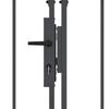 Garden Gate with Arched Top Assen Gray 4 x 1.25 m Steel